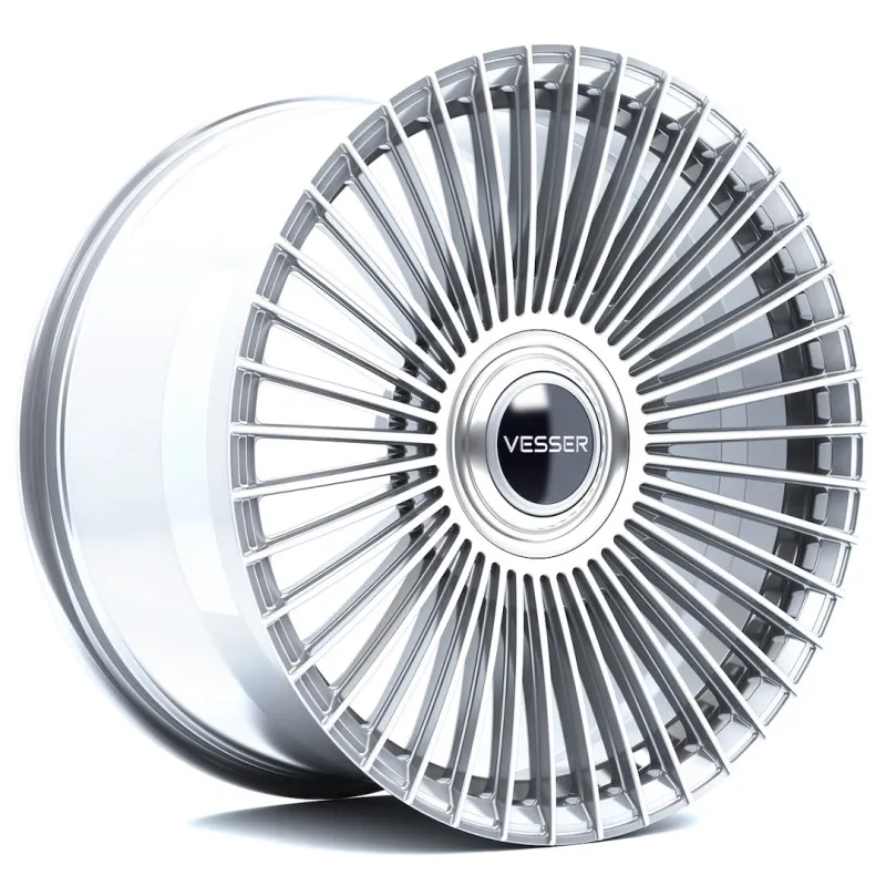 Vesser VSR9 22x9 ET12-48 BLANK Silver Machined Face