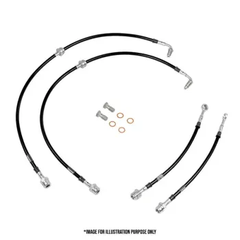 GOODRIDGE BRAIDED PLATED BRAKE HOSE LINE KIT - SRN0405-4P