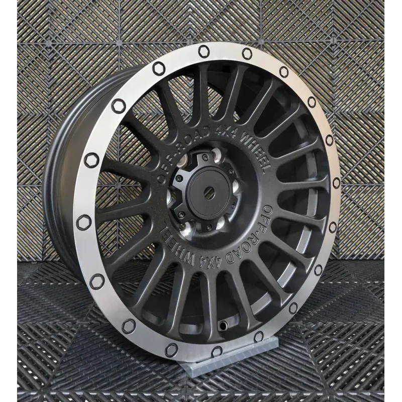 Pesa Wheels 18×8,5 ET0 6X139,7 - MATT BLACK MACHINED LIP