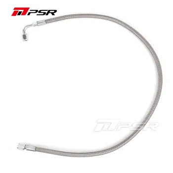Universal Performance Turbo Oil Feed Line 4AN - 4AN 90 Degree Straight Steel Braided - 80cm