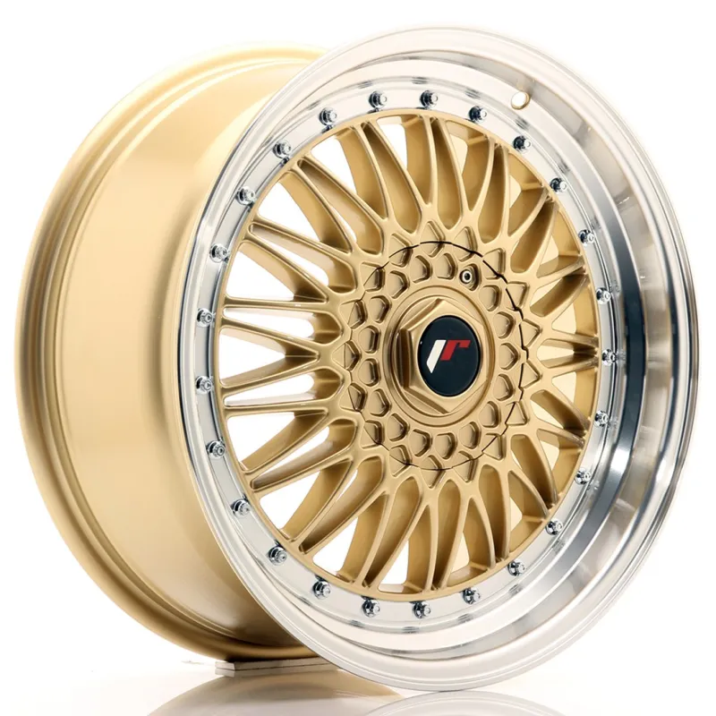 JR Wheels JR9 18x8 ET35 5x112 Gold w/ Machined Lip