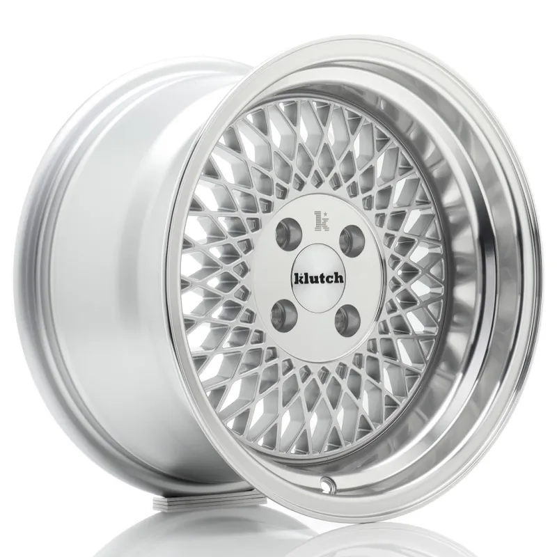 Klutch SL1 16x8 ET15 BLANK Silver w/ Machined Lip