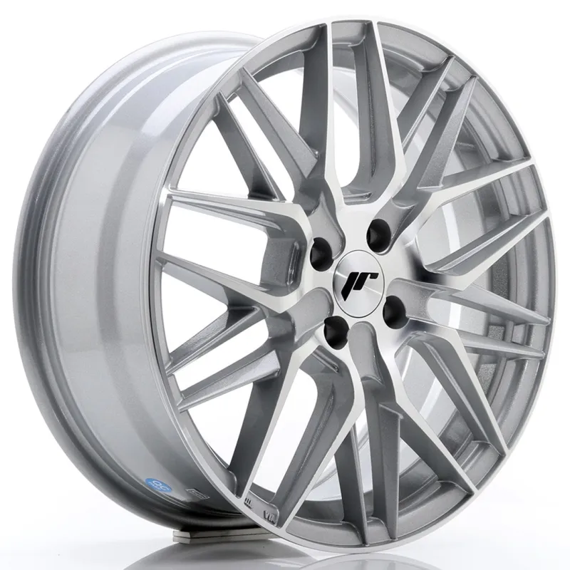 JR Wheels JR28 17x7 ET40 4x100 Silver Machined Face