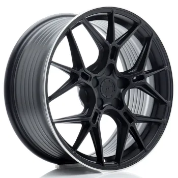 JR Wheels JR51 18x8 ET20-45 5H BLANK Satin Black w/ Machined Lip