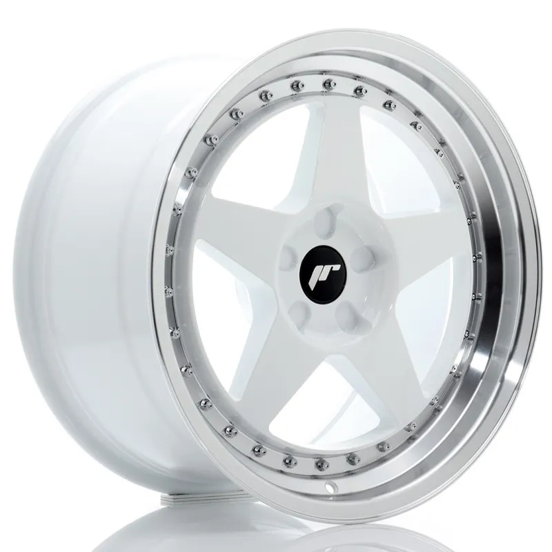 JR Wheels JR6 18x9,5 ET20-40 5H BLANK White w/ Machined Lip