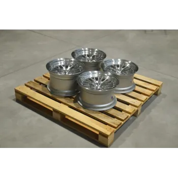 Set of JR10 15x8 ET20 + 15x9 ET0 4x108 Silver Machined Face