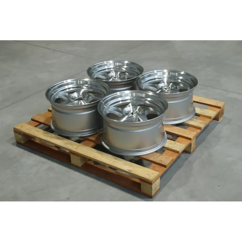 Set of JR15 17x9 ET25 5x100 Silver Machined Face