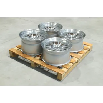 Set of JR40 19x9,5 ET28 + 19x11 ET22 5x112 Silver Machined Face